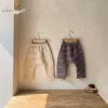 Pants Newborn Baby Girl Boy Fleece Inside Pant Infant Toddler Child Middle Waist Trouser Cotton Striped Bottom Baby Clothes 318M
