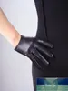 Women039s short design sheepskin gloves thin genuine leather gloves touch screen black motorcycle glove R630 Factory expe7037126