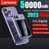 Bank Lenovo 50000mAh Magnetic Qi Wireless Charger PowerBank 22.5W Fast Charging For IPhone Samsung Huawei Xiaomi Magnetic Powerbank