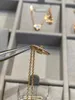 Brand designer Carter Collana amuleto d'oro di alta qualità con fritillaria bianca Agata rossa spessa a fila rosa a fila 18k Catena ossea E3W4