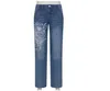 Kvinnors jeans sommar hög midja bantande breda ben byxor kvinnor mode rak demin mopping amerikanska vintage byxor