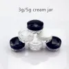 Flessen 50 stks/perceel 3G 5G doorzichtige plastic crème pot lege cosmetica flesverpakkingscontainer make -up case