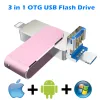 Sürücüler USB Flash Drive 16GB 32GB 64GB U Disk OTG Yıldırım Konnektörü USB3.0 Stick 256GB 128GB MFI iPhone 12/11/x/8/7/6/iPad