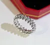 Luxury Ring Clash de Rings Designer för kvinnliga smycken 18K Premium Brand Titanium Steel Engagement Ring Men Wedding Party Christmas Födelsedagspresent Size 6-9