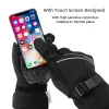 Handskar MoreroK Ski handskar 3m Thinsulate Thermal Gloves Pekskärm Vintercykelcykelhandskar Antislips Vindtäta varma motorcykelhandskar