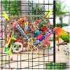 Andere huisdier levert vogels foerageren muur speelgoed eetbaar zeegras geweven klimmen hangmatmat met colorf kauwspeelgoed geschikt voor tortelduifjes dh2mr