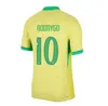 2024 Brasile Jersey Soccer Copa America Cup Neymar Vini Jr Kit Kit Imposta 2025 Shirt da calcio della squadra nazionale Brasil 24/25 Versione di giocatore a casa Rodrygo Martinelli