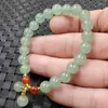 Strand Aventurine Quartz Rock Ball 8mm Grass Green Bracelet Jade