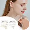 Boucles d'oreilles en bois 9 paires cerceau pour filles femmes multipack perle torsadés petits cerceaux de boucles d'oreille set mode à la mode