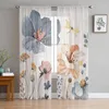 Gordijn zomerbloemen en wilde bloemen pure gordijnen voor woonkamer modern huisdecor tule slaapkamer voile gordijnen