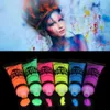 Body Paint 6 Colors Body Art Paint Neon Fluorescent Party Festival Halloween Cosplay Makeup Kids Face Paint UV Glow Painting Beauty Tools d240424