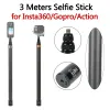Bâtons 3M Stick Selfie en fibre de carbone pour insta360 un x / x2 / x3 / r / rs GoPro 9/10/11 Mini Action Caméra 1/4 Connecteur de vis pour DJI Action 4
