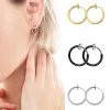 Örhängen 1Pair Fashion Round Circle Spring Ear Clip Non Piercing örhängen falska örhängen gåva för män kvinnor smycken