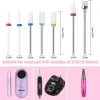 Bits 7 Pcs Ceramic Milling Cutters Set For Manicure , Combined Nail Drill Bits Kit Electric Removing Gel Polishing Tools