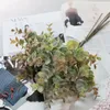 Fiori decorativi simulati verdi viola eucalipto bouquet piante artificiali bonsai herba lycopi per feste casa decorazione