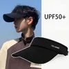 Berety mężczyźni puste czapki ochrona przed słońcem Kobiety Summer Silk długi brzeg przeciwsłoneczny anty-UV Cap Shades Jazda prowadząca sportowy kapelusz wizji