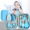 Toys 8Pcs Baby Care Kit Newborn Hygiene Kit Nail Hair Health Care Thermometer Grooming Brush Portable Infant Child Healthcare Tools