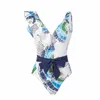 Swimwear féminin 1 Couverture de maillot de bain à printemps floral Jupe de bikini ancienne