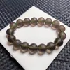 Bracelets de liaison 12 mm Bracelet aérolite naturel Reiki guérison Fengshii bijoux énergétique Crystal Gift 1pcs