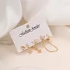 Stud -oorbellen mode zilveren kleur vlinder oorbel set voor vrouwen hart romantisch traan trendy 2024 trend sieraden geschenken ins ins