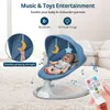 Bioby baby swing voor zuigelingen met 5 zwaaiende snelheden elektrische baby -uitsmijter voor pasgeboren 520l b0 6mo nthsba byro ckerwi thre Moteco ntrolto uchsc reenbl uetoothmu sicpl ayerberb