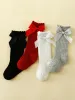 Leggings 4pairs Babymeisjes Bow Decor Antimosquito Socks