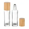 6 Pcs 10ml Roll on Bottle Thick Frosted Glass Perfume Bottle Doterra Empty Roller Essential Oils Vials
