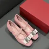 Luxury Ballet Flat Dance Dress shoe Women Designer casual shoe Metal Button Fabric sexy Ballerina outdoor sip on shoes quilted leather calfskin Loafer luxury shoes