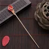 Hårklipp mode vintage kinesisk stil Hanfu Stick Women Metal Fork Chopsticks Hairpin Wedding Headdress smycken Tillbehör