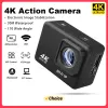 Cameras 2024 NEW Action Camera 4K 60FPS WiFi Antishake With Remote Control Screen Waterproof Sport Camera drive recorder EIS