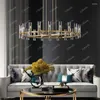 Chandeliers American Attic Lighting LED Chandelier Chrome Foyer Retro Transparent Glass Lampshade