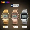 Montre-bracelets Skmei 3BAR WORTH DIGITAL IMPHERPORHING RELOJ Hombre pour sport décontracté 1123 Men de mode Sobroche en acier inoxydable LED Displays 240423