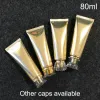 Bottles 80g Gold Sier Aluminum Plastic Soft Tube Empty Hose Makeup Face Foot Eye Cream Lotion Cosmetic Containers Packing Bottle 50pcs