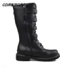Bottes Bottes de moto en cuir masculin Midcalf Military Combat Boots Gothic Gothic Punk Boots Tactical Army Army Army Automn Winter Plus taille
