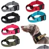 Colliers de chien Laux Lourn Collier Tactical Leash Set Radice Reflective Training Foral pour les accessoires de chiens moyens moyens de chasse