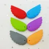 10pcs Silicone Teethers chicken wings Shape A Free babi Food Grade Cartoon pendant Pacifier Clips DIY Baby Teething toys 240415