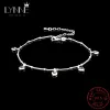 Bracelets New Fashion 925 Serling Silver Simple Exquis Coeur Pendentif Ticeaux Femmes Bijoux d'anniversaire Gift Summer Foot Chain Bracelets