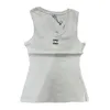 Designer Broidered Knited Vest Women Sports Tanks TEES Summer Summer Style Tricot Vest sans manches