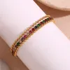 Strand Mamacitaslay Luxury Tre strati colorato di strass per perle in acciaio inossidabile Braccialetti Woman 2024 18k Gioielli quotidiani oro.