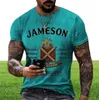 Men039s Tshirts Summer Street Jameson Irish T Shirt Fashion krótkie koszulki z krótkim rękawa