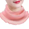 Scarves Fashion Women Breathable Mesh Sunscreen Scarf Mask Print Silk Female Bandana Headscarf Ladies Neck Collar