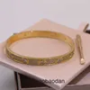 High End Jewelry Bangles do Carter Womens Titanium Stal Bransoletka Pełna niebo Szekła dwa lub trzy rzędy inkrustowanej stali nierdzewnej i wąskiej bransoletki 1to1