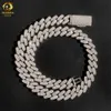 Fábrica de jóias por atacado em Panyu S925 Sterling Silver Pong Set Hip Hop Iced Out VVS Moissanite Diamond Cuban Link Chain