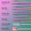 Bits 19pcs Nail Drill Bits Sets 3/32 Inch Cuticle Electric Nail File And Ceramic Acrylic Gel Nail Bit Kit Acrylic Nail Art Tools