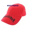 Lüks şapkalar moda tasarımcı kapaklar kadın erkekler işlemeli beyzbol şapkası blnciaga dövme logo şapka işlemeli şapka 570102 l 59cm kırmızı wl