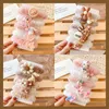 Hair Accessories 5 Pcs/Set Children Cute Soft Faux Fur Scrunchies Rubber Bands Girls Lovely Cartoon Flower Bow Hair Bands Kids Hair Accessories