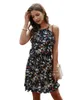 Casual Dresses Design Halter Strapless For Women Young Ladies Girls Clothing Kort klänning Floral flicka