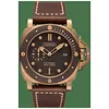 Fashion Luxury Penarrei Watch Designer Box Certificat Série de furtiers Bronze Mécanique automatique pour hommes PAM00968