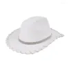 Bérets Vacation Cowboy Chapeaux de diamant ceinture à main Per perle Gift Crystal For Girl Cowgirl Hat Carnivals Music Festival