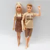 Dockor 30 cm Par Doll Girlfriend Boyfriend Ken Doll 1/6 Doll med Wheat Complexion Body Par Outfit Parents Cosplay Toys Gifts
